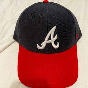 Mens Navy and Red Atlanta Hat